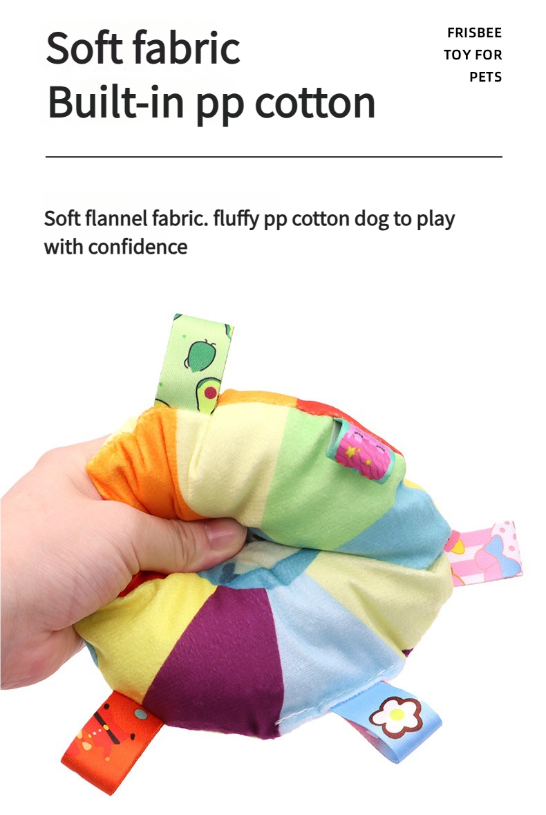 Small Dog Soft Plush Frisbee - Dog Outdoor Catch Frisbee Dog Flying Disk Easy to Grab for Small Pups