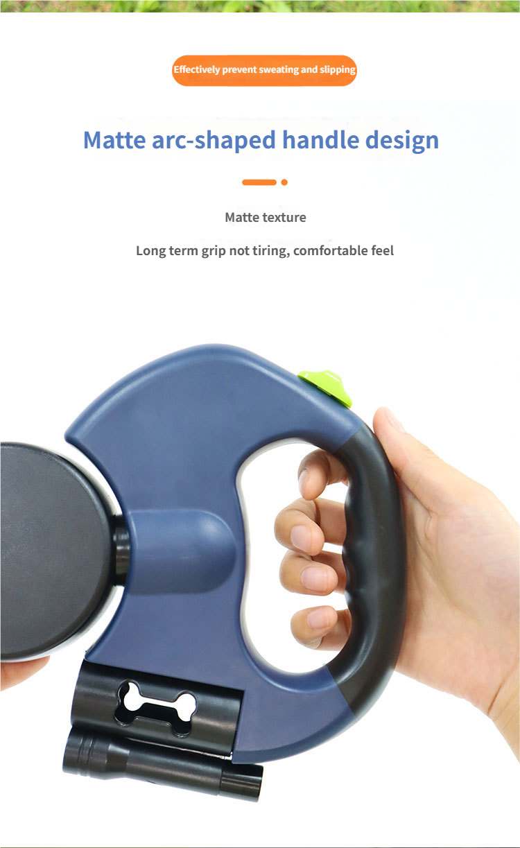 2 Pack Retractable Dog Leash - Silicone Gel Handle Retractable Leash No Tangle for Large Dogs