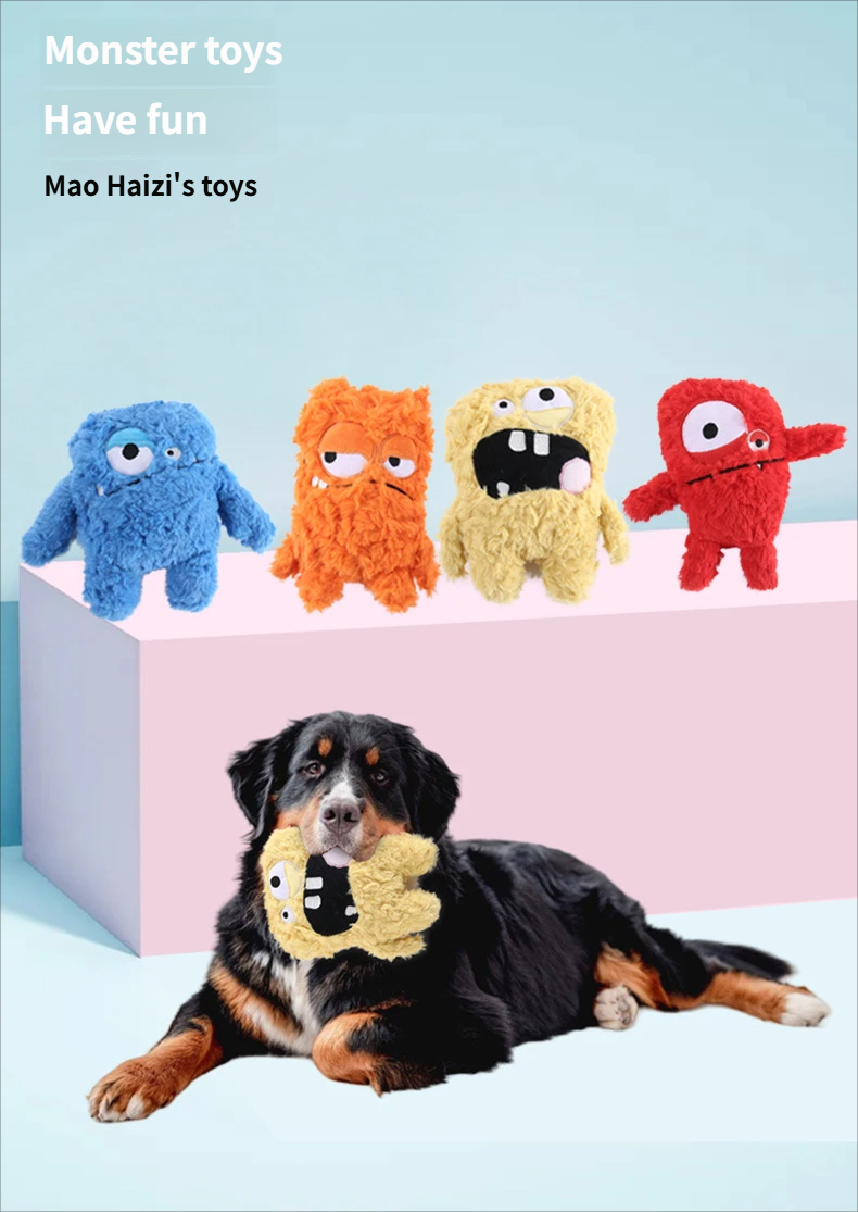 chewing toy - interactive toy Wear-resistant monster plush chewing toy for large dogs