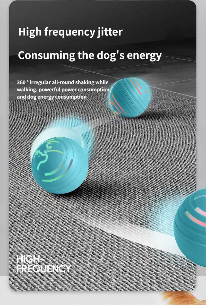 Interactive Dog Toys - Smart Dog Jumping Ball Dog-shaped Ball Indoor Outdoor Use for Small Medium Dogs