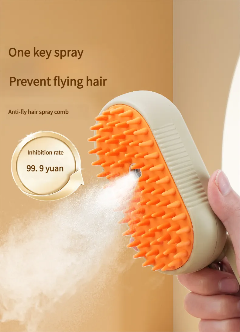 Pet spray massage comb for dogs - Pet spray massage comb Cat spray massage comb with detangler Gentle Massage Comb for Puppies