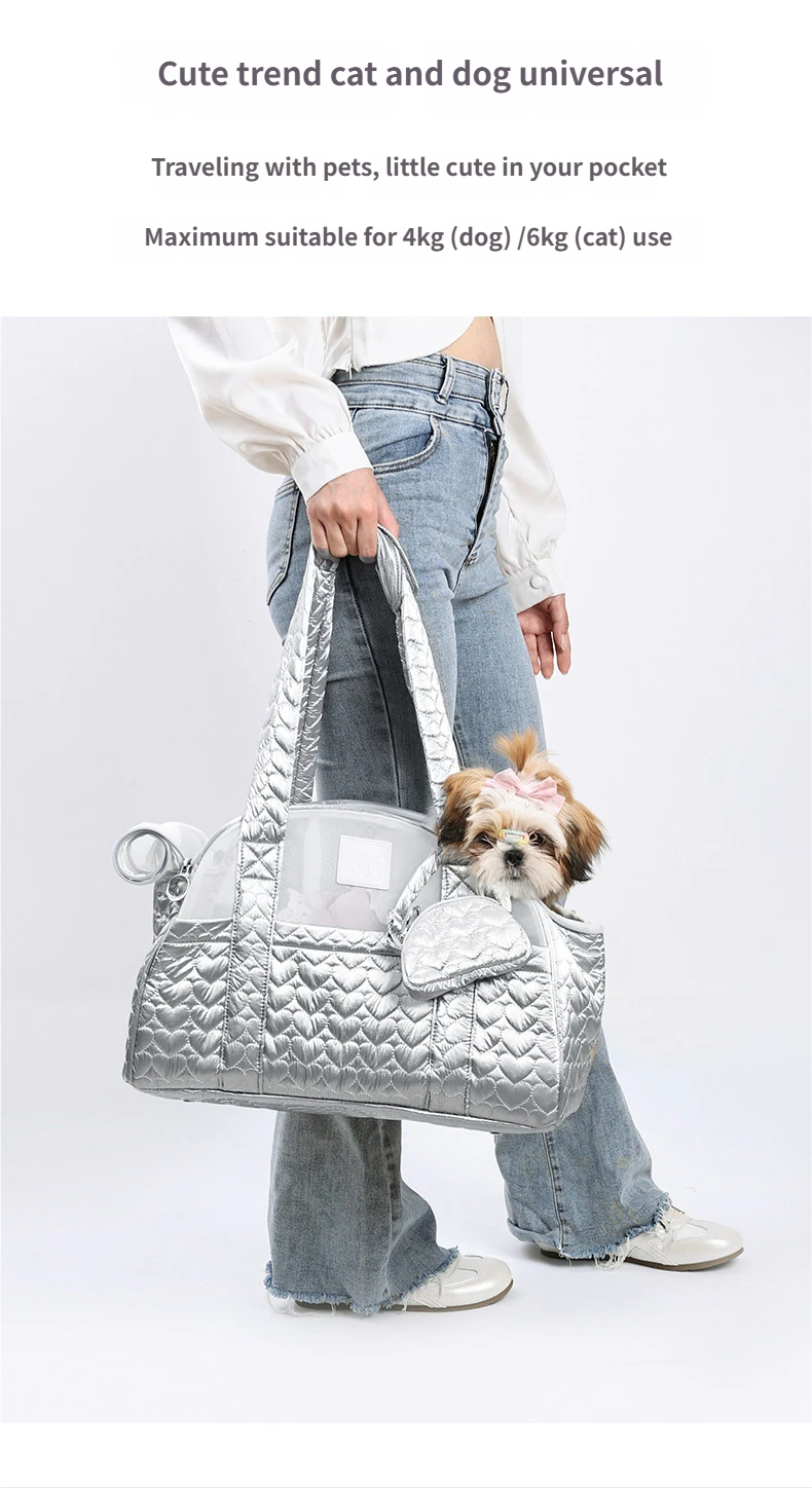 Stylish Pet Tote Carrier with Soft Lining