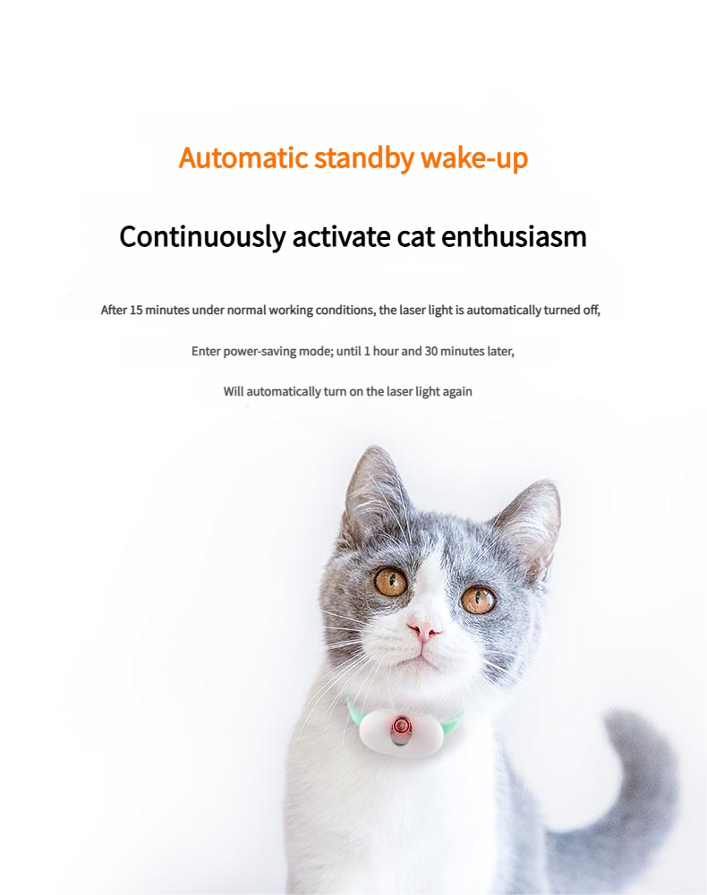 Cat laser pointer collar - Cat laser collar Smart Laser Cat Toy Collar Non-Toxic Material Safe for Cats
