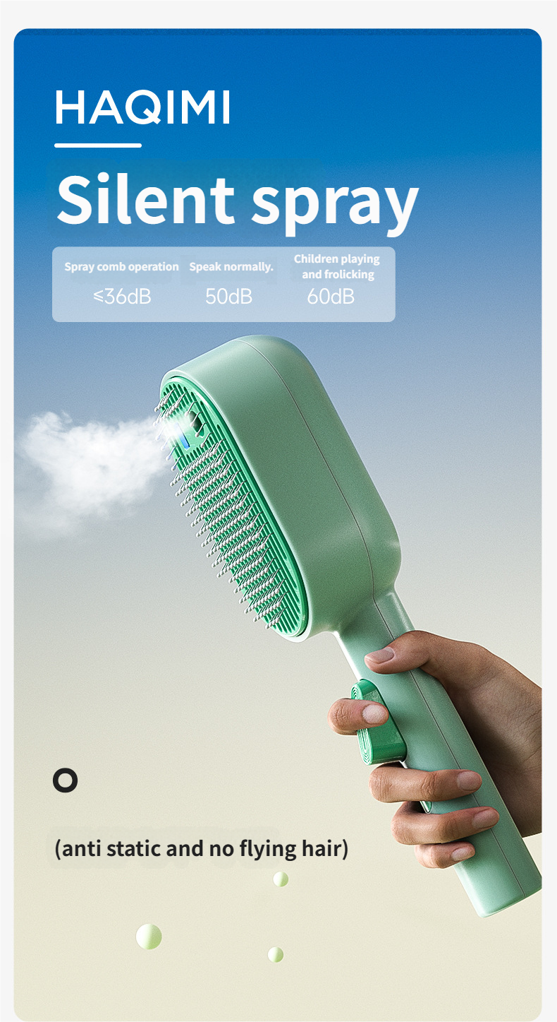 Cat Comb Pet Comb - Self Cleaning Steamy Spray comb for Sensitive Skin Pets