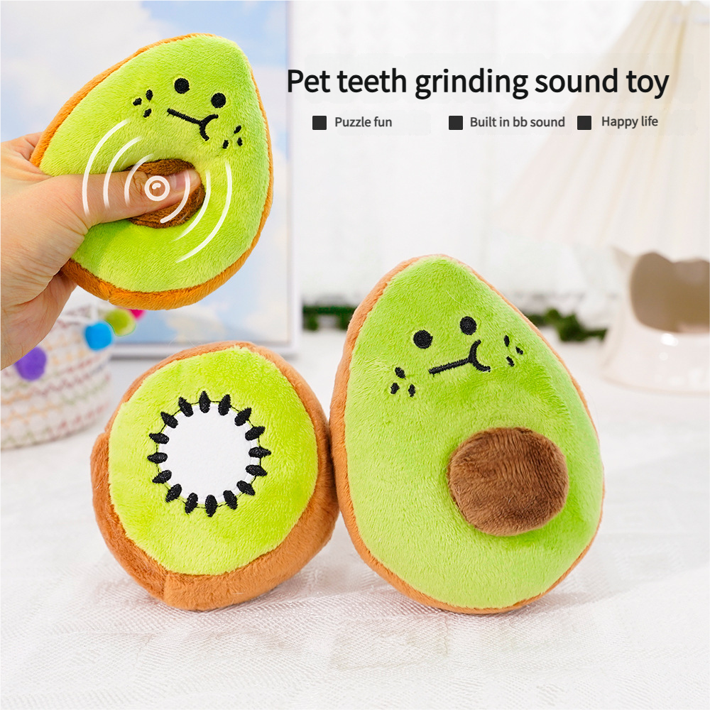 Pet plush avocado sound toy - Dog stuffed animals Pet stuffed animal Squeaky Soft Toy for Puppies & Kittens