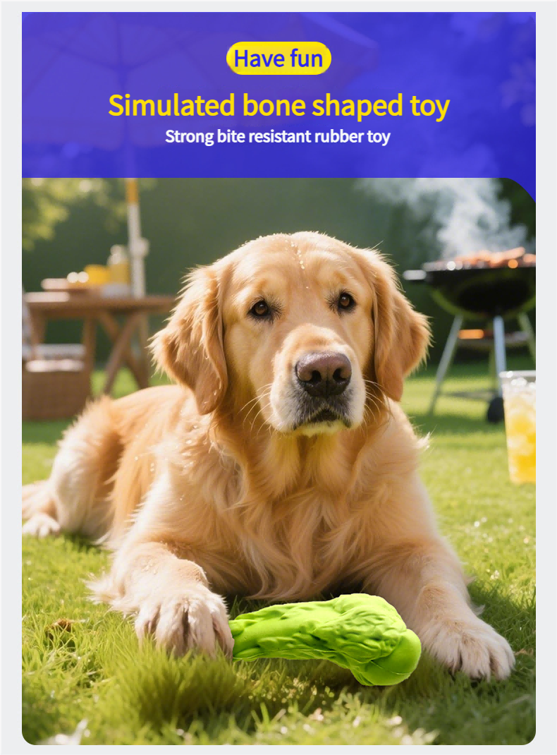Dog Biting Toy Realistic Large Bone - Best Teething Toys for Puppies Puppy Toys for Teething Gentle on Gums