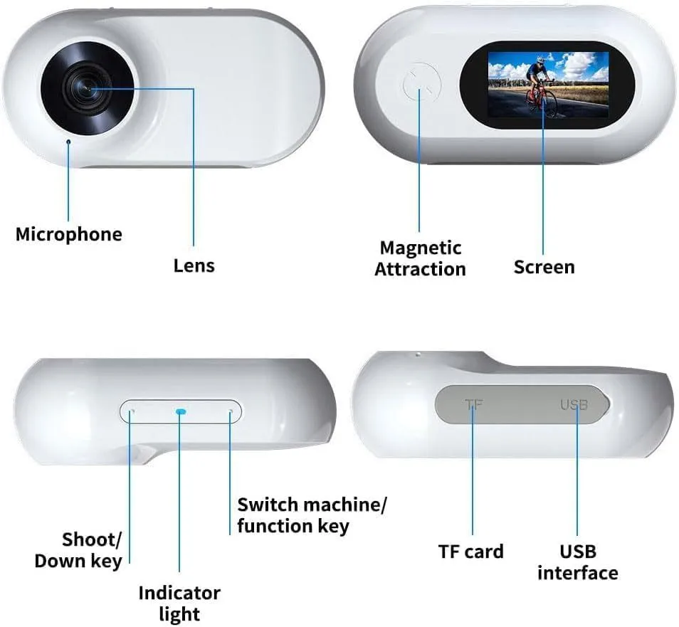 Cat and dog collar cameras - Video mini body cameras Outdoor sports cameras Night Vision Pet Tracker Camera