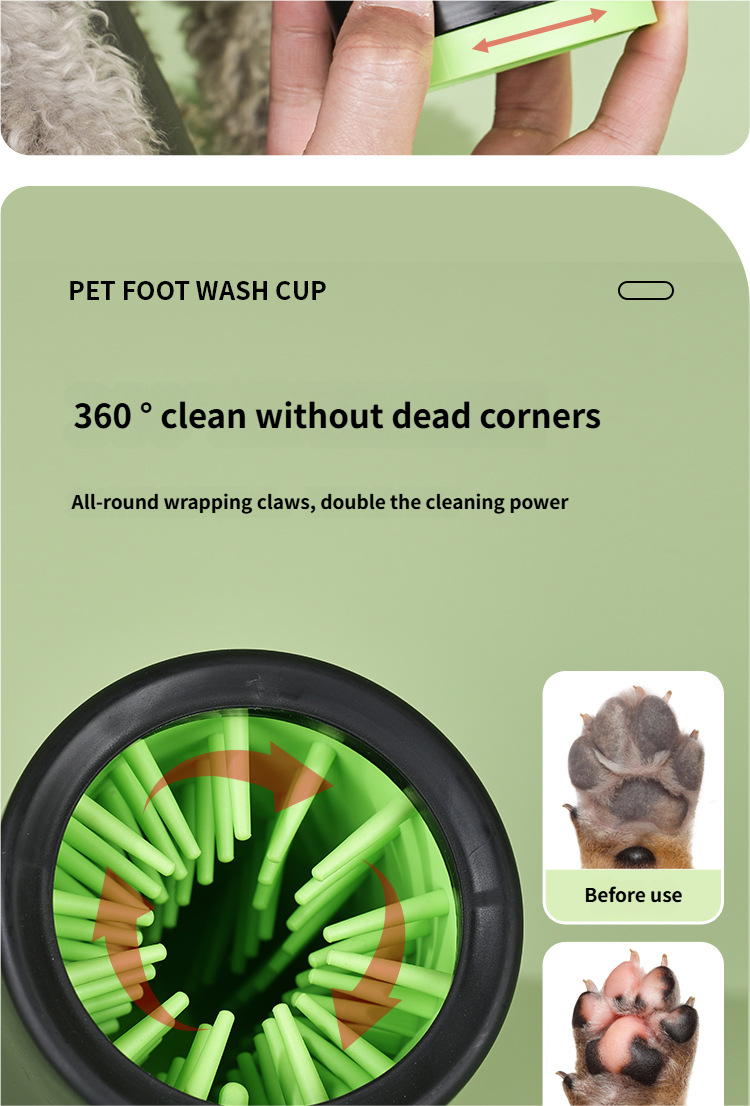 Dog Paw Washer - dog feet cleaner Portable Dog Paw Cleaner for Travel & Hiking