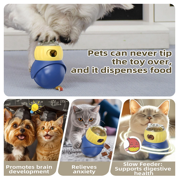 Tumbler Automatic Cat Feeder - Pet Feeder Interactive Slow Feed Dispenser Waterproof for Indoor Outdoor
