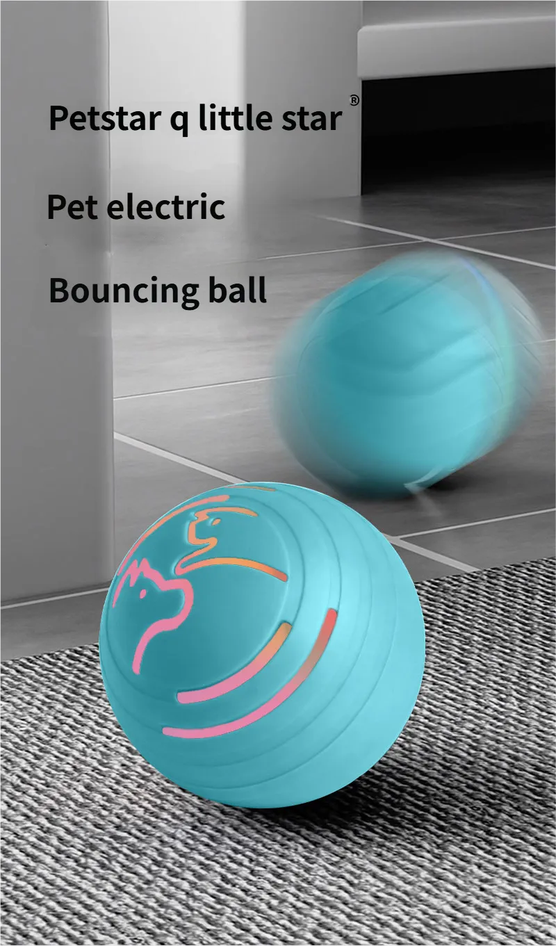 Smart Dog Jumping Ball - Dog-shaped Interactive Ball Indoor Outdoor Interactive Dog Toys for Active Pets