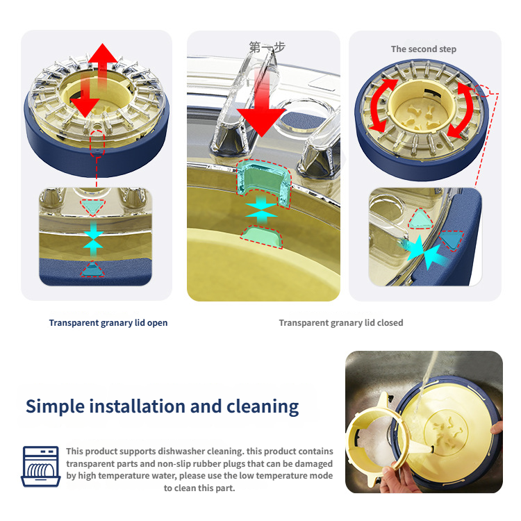Auto Cat Feeder - Best Automatic Cat Feeder Dog Spinning Puzzle Feeder Anti-Gulping for Cat Health