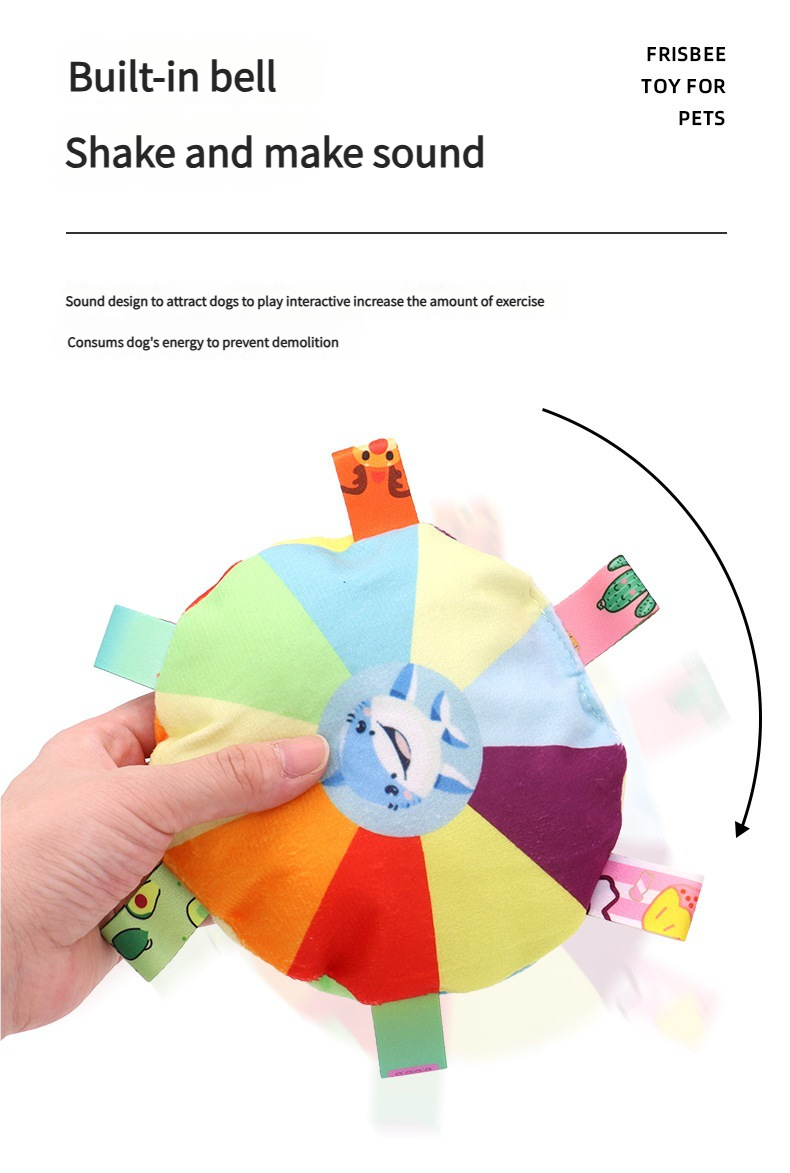Dog Flying Disk - Small Dog Outdoor Soft Plush Frisbee Dog Catch Frisbee Non-Toxic Plush Material