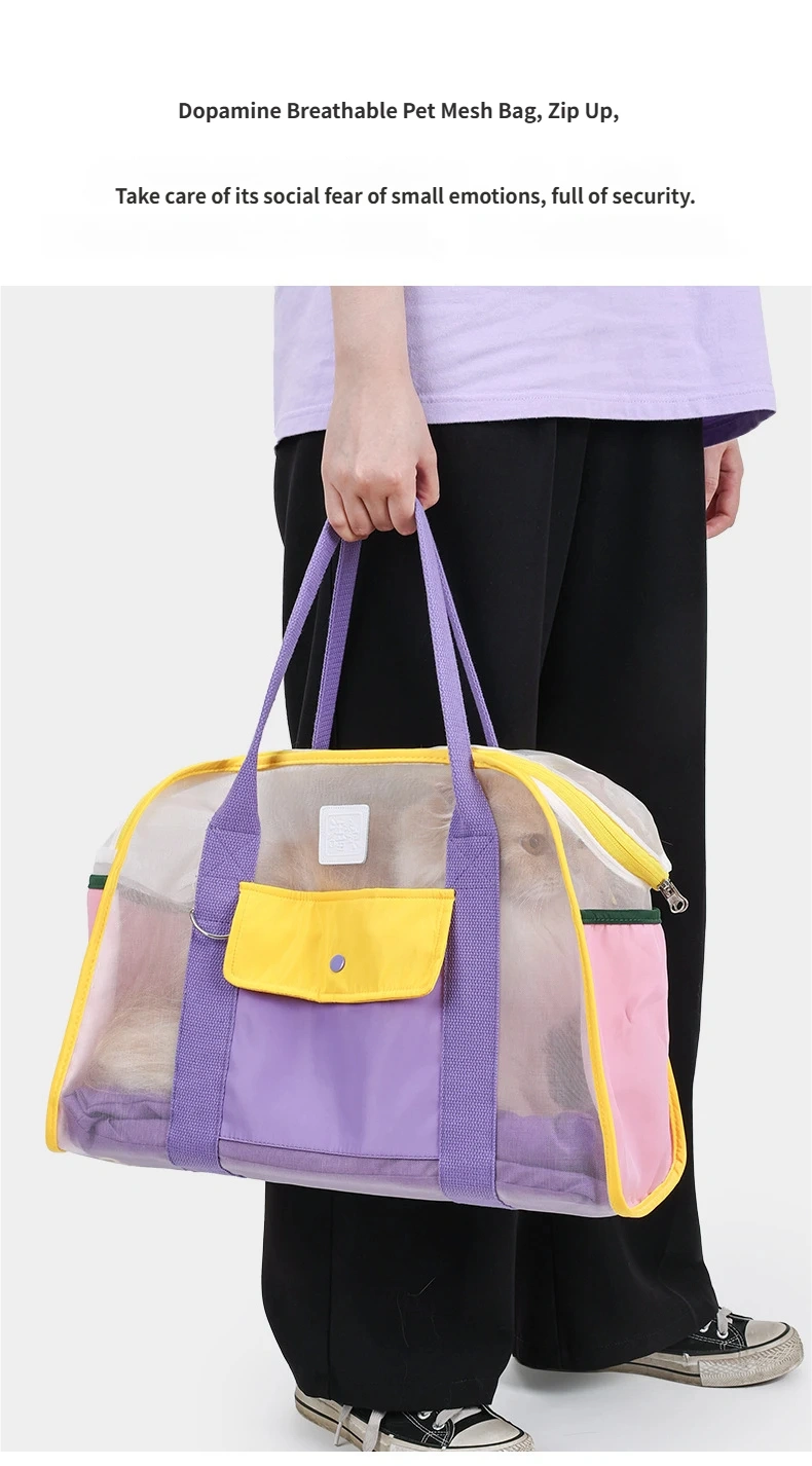 Secure Handheld Cat Carrier for Outdoor Trips