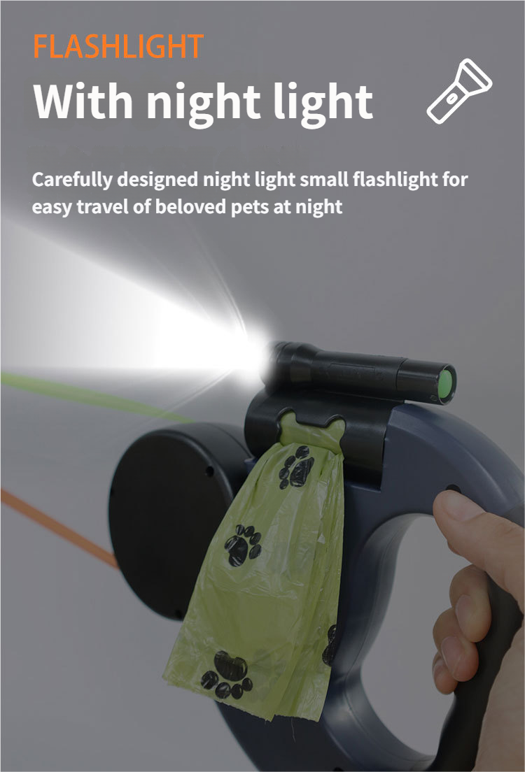 Retractable Leash - 2 Pack Dog Retractable Leash Silicone Handle No Tangle Lightweight