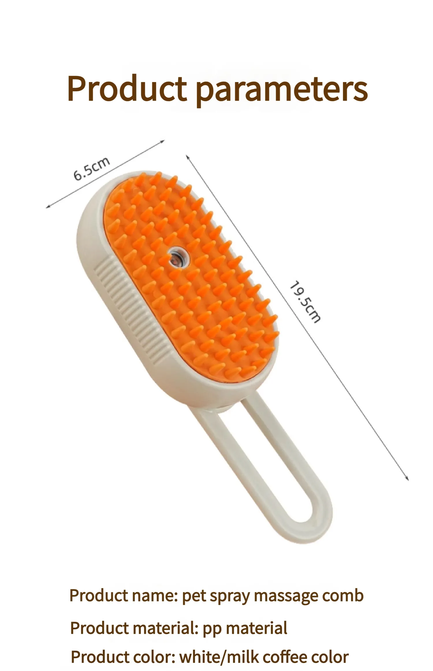Pet spray massage comb - Cat spray massage comb with detangler Pet spray massage comb for dogs Massage Grooming Tool with Steam & Spray