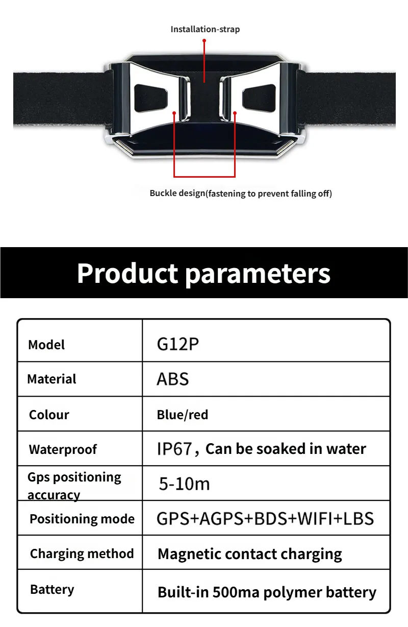 Smart Pet Activity - GPS Tracker for Dogs Cat GPS Tracker Portable Pet GPS Location Tracker