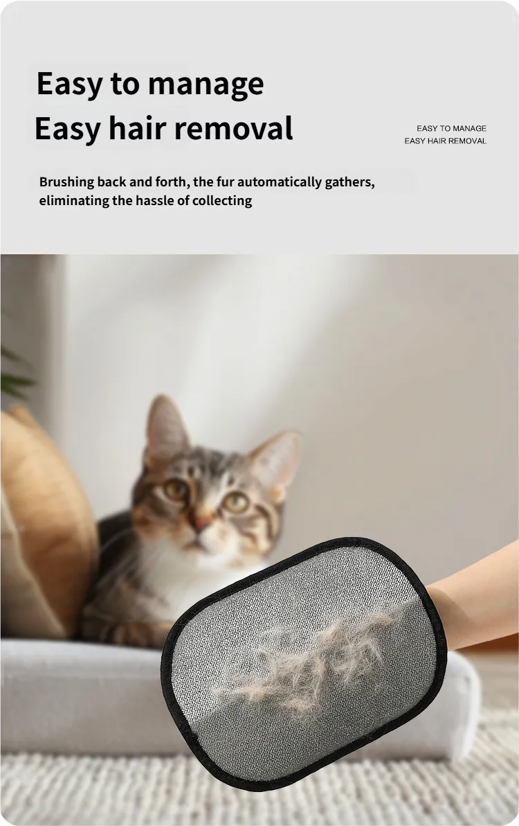 Electrostatic Cat Hair Glove - Pet Hair Removal Gloves Cat Brush Glove Lightweight Comfortable