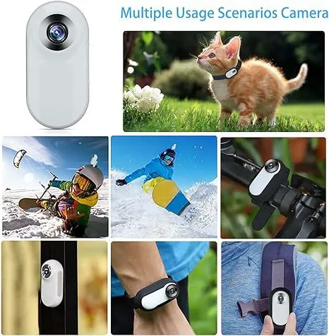 Cat and dog collar cameras - Video mini body cameras Outdoor sports cameras Weather-Resistant for Indoor Outdoor Use