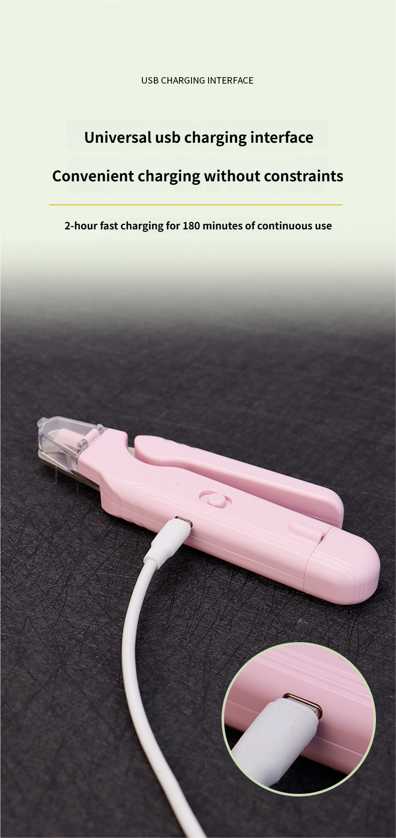Small Dog Nail Clippers - Puppy Nail Cutter Dog Paw Trimmer 2 In 1 Rechargeable Grooming Tool