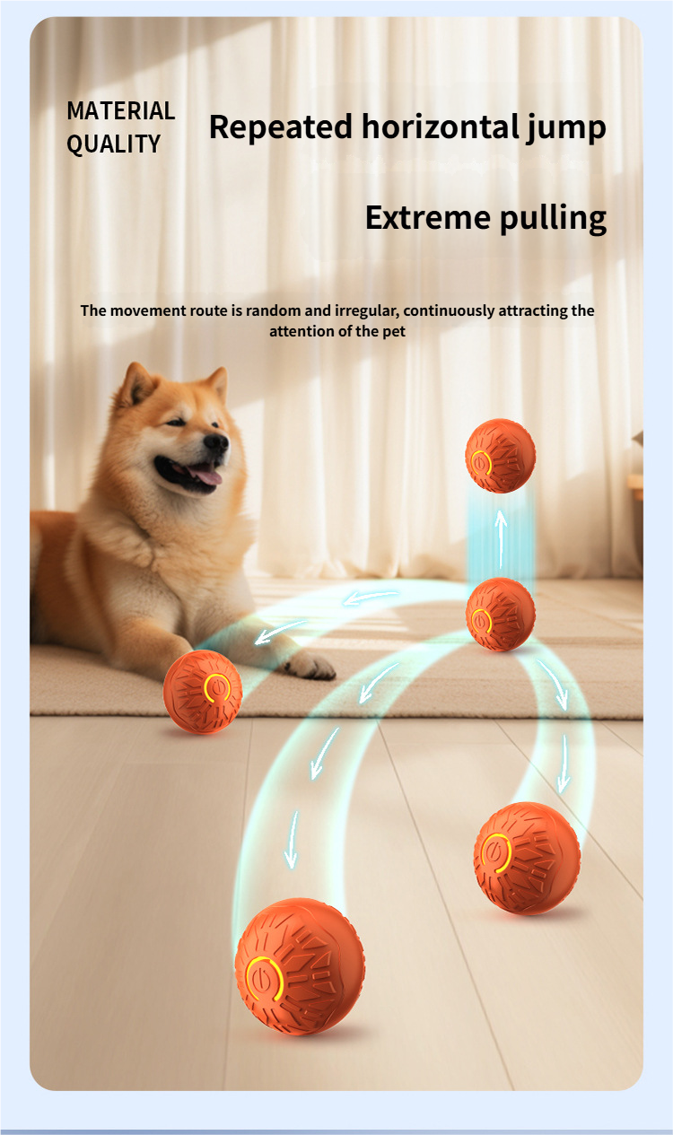 Smart Dog Jumping Ball - Pet Bounce Bal Interactive Dog Toys Dog-shaped Ball for Fetch Games