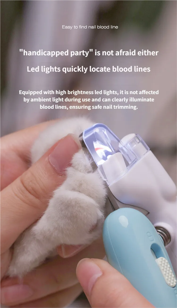 Cat Dog Pet Nail Clippers - Dog Paw Clippers Professional Dog Nail Clippers Lighted Sharp Blade