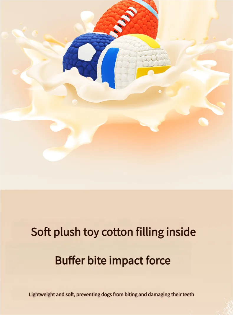 Dog bite sound ball - Pet toy Durable Dog Interactive Toys Weather-Resistant Ball for All Outdoor Conditions