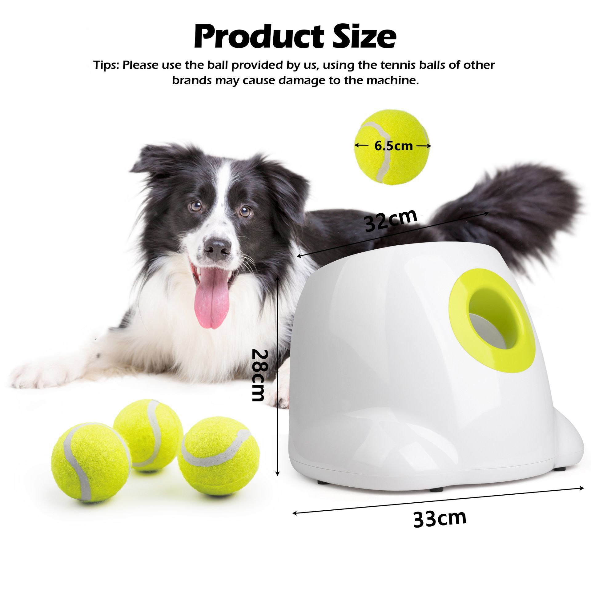 Dog ball launcher - Dog ball throwing machine Automatic ball thrower Adjustable Distance Ball Launcher for Large Dogs