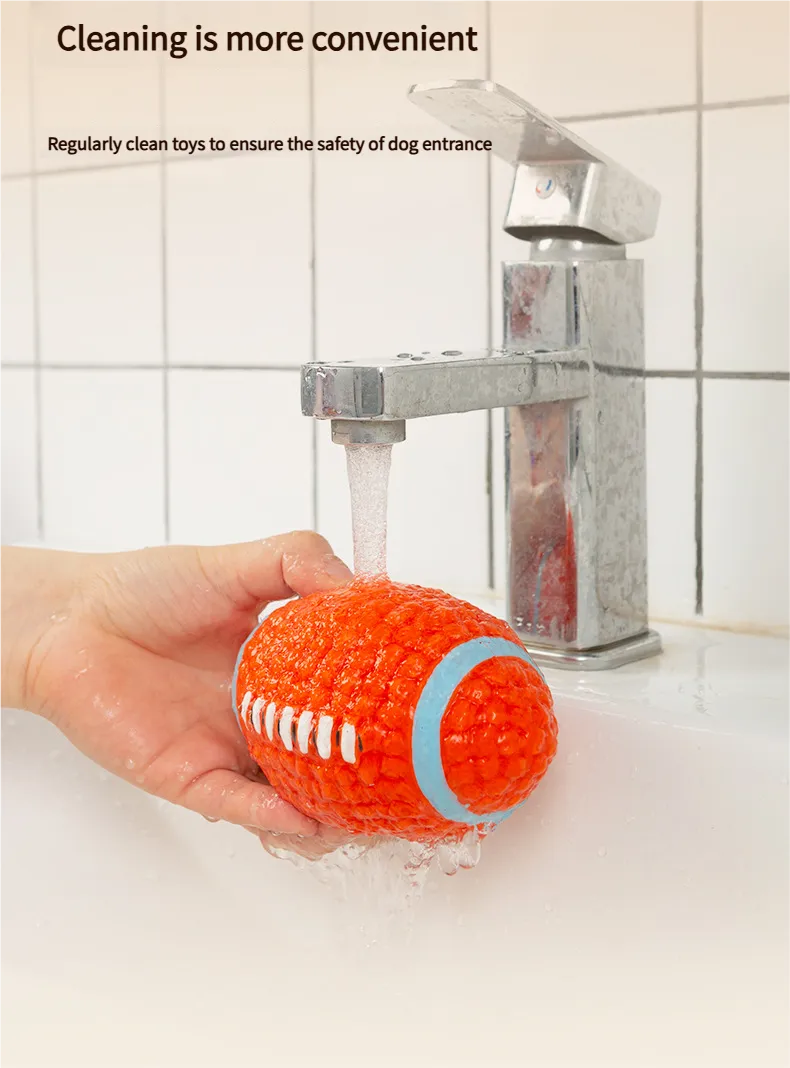 Durable Dog Interactive Toys - Dog bite sound ball Pet toy Soft Edge Ball Gentle on Dog Gums