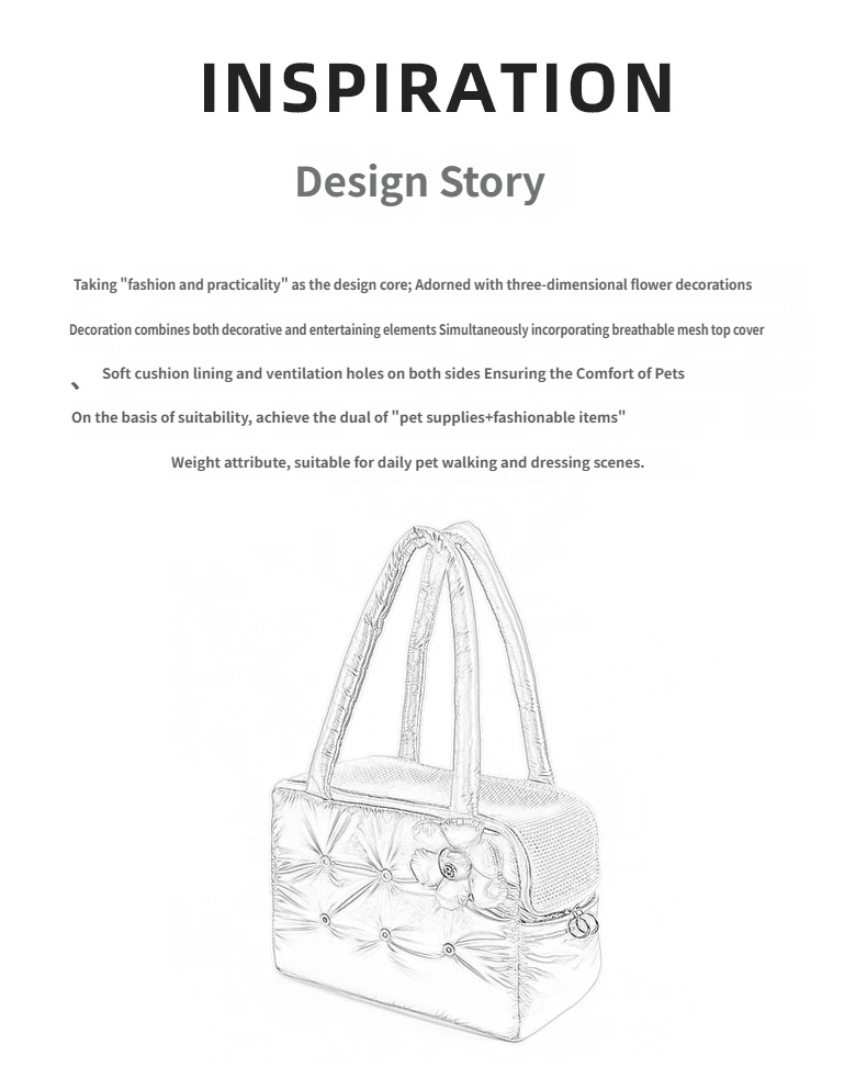 Comfortable Dog Shoulder Bag with Pocket