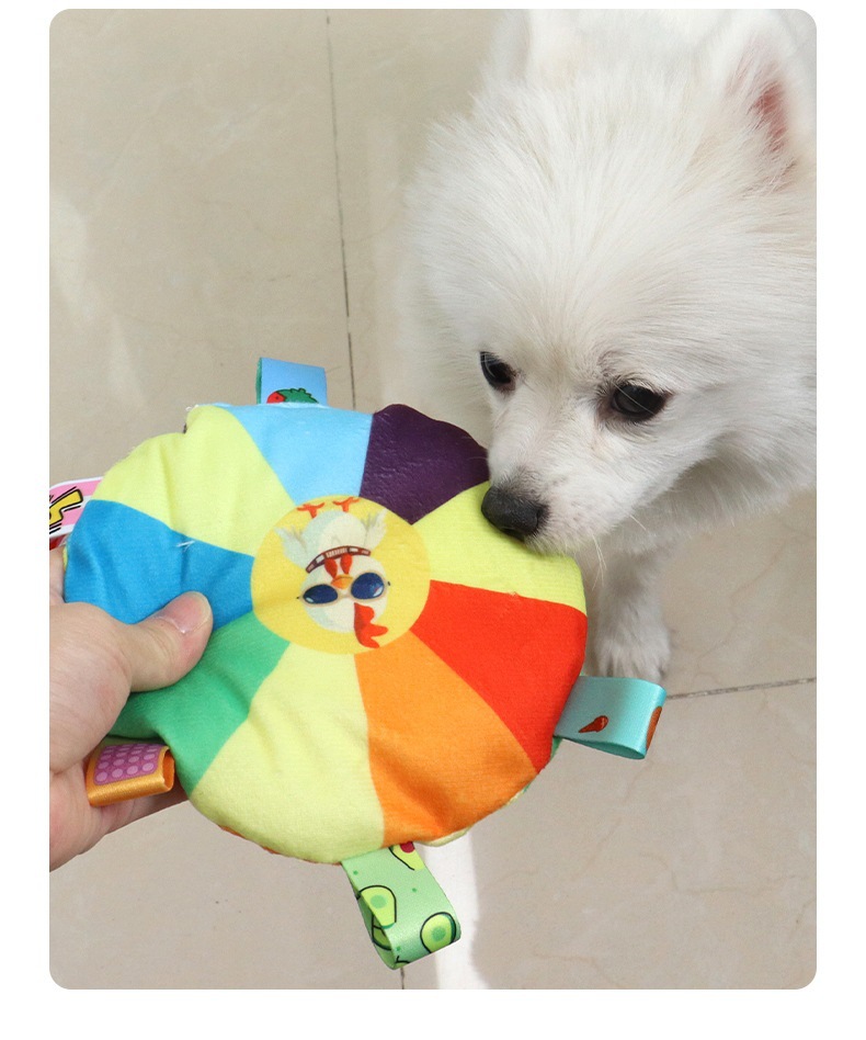 Dog Flying Disk - Small Dog Soft Plush Frisbee Dog Catch Frisbee Bite-Resistant for Active Small Dogs