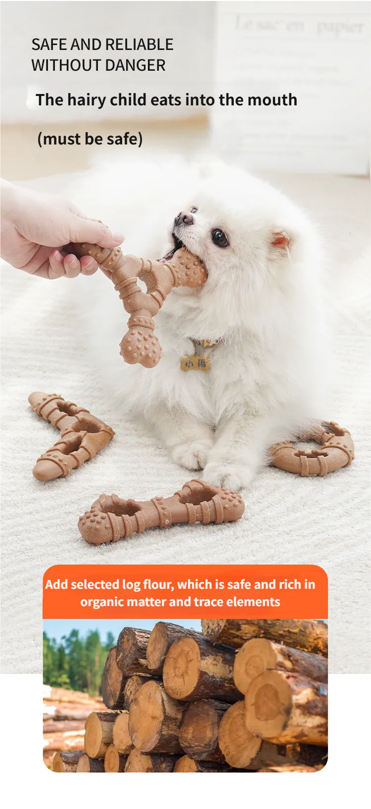 4 Pack Dog Chew Toys for Aggressive Chewers - Puppy Toys for Teething Non-Toxic Rubber Relief