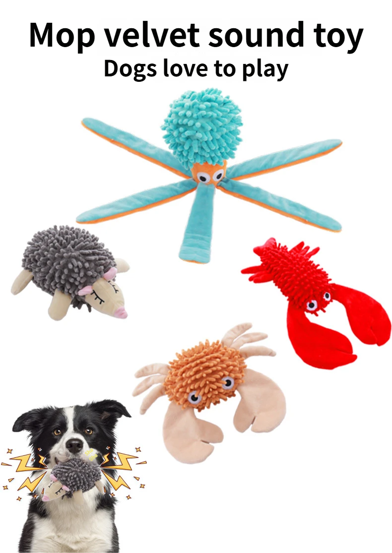 noise maker toy - Chewing toy Crab noise maker toy, a non-toxic Chewing toy for teething pups