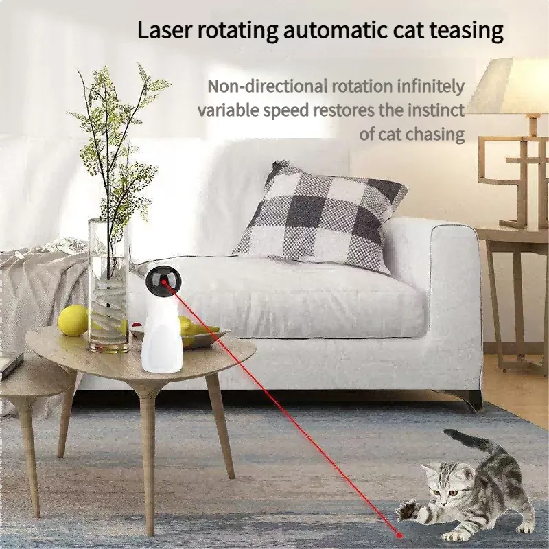 Interactive cat toys - Pet fully automatic infrared cat stimulator Best cat toys Hands-Free Cat Play Toy