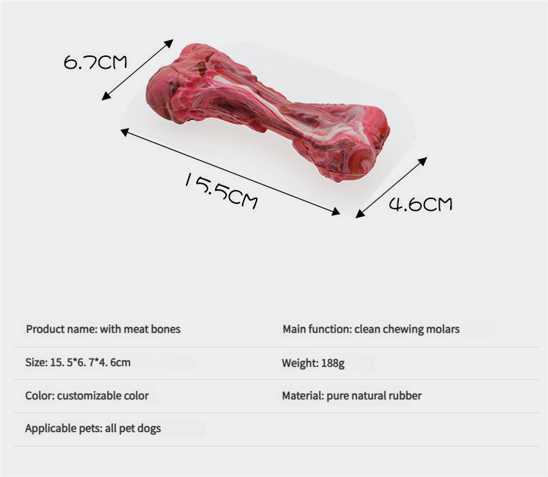 Dog Toy Realistic Large Bone - Best Teething Toys for Puppies Puppy Teething Toy Relieves Gum Pain