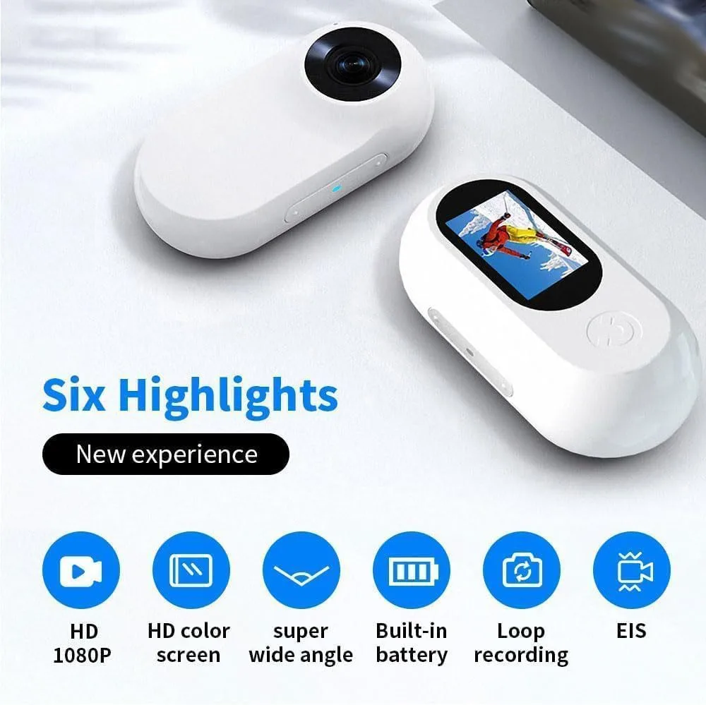 Video mini body cameras - Cat and dog collar cameras Outdoor sports cameras Compact Collar Camera for Pets & Human Use