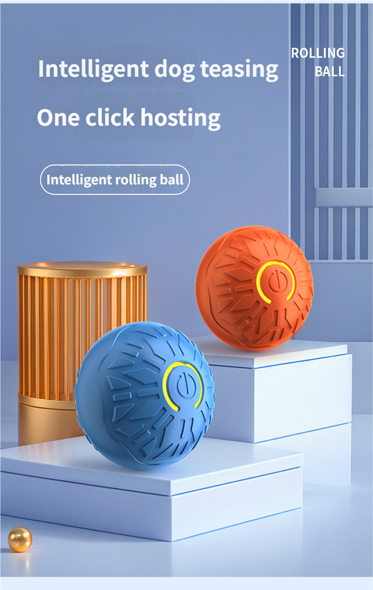 Dog-shaped Interactive Ball - Smart Dog Jumping Ball Interactive Dog Toys Bounce Bal for Puppies