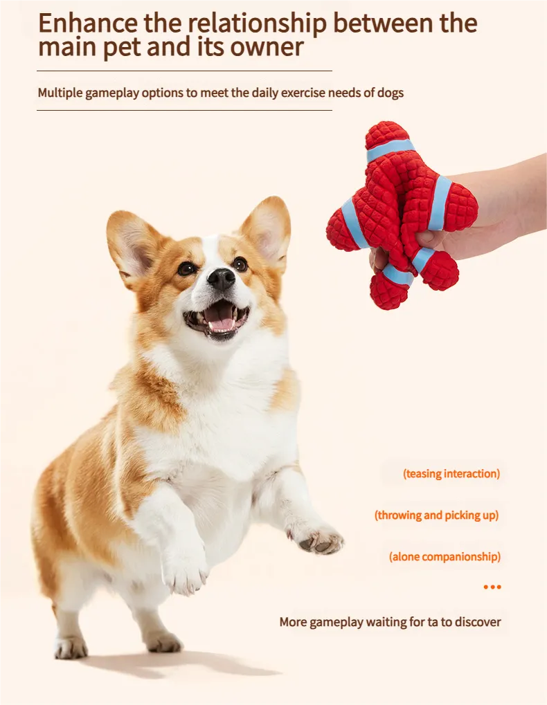 Interactive dog toy - Dog toy doughnut Sound-making toys Anti-Choke Design Latex Toy for Puppy Teething