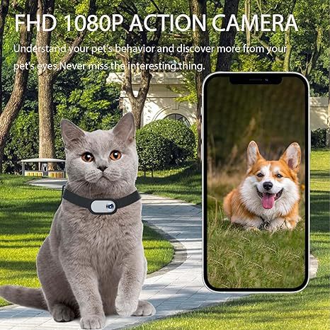 Video mini body cameras - Outdoor sports cameras Cat and dog collar cameras Easy-Install Pet Collar Video Recorder