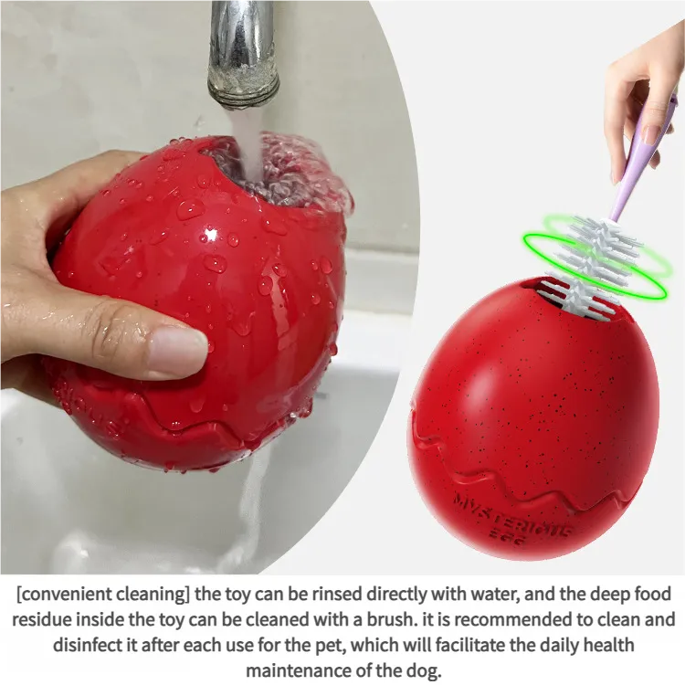 Feeder - Dinosaur egg Dogs chew toy Squeaky Snack Dispenser for Indoor Outdoor Dog Play