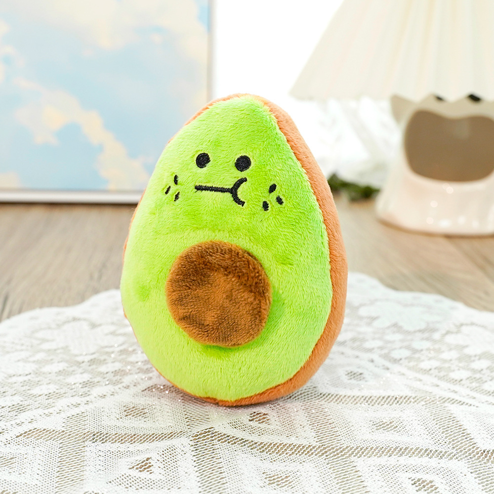Dog stuffed animals - Pet stuffed animal Pet plush avocado sound toy Gentle on Gums Teething Toy for Young Pets