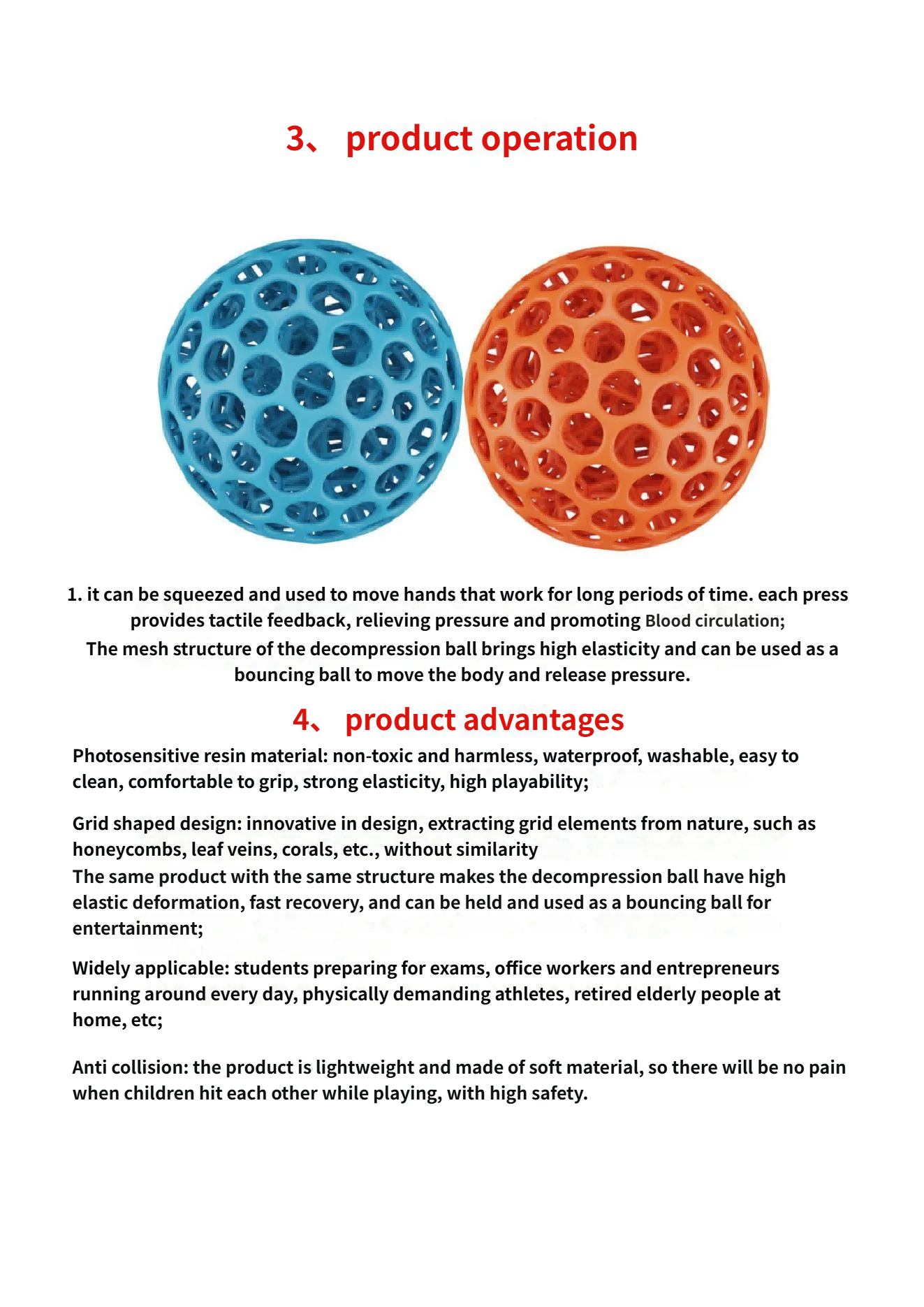 Brain stress balls - Decompression Ball Stress relieving toys Portable Fidget StressBall 2 Packs