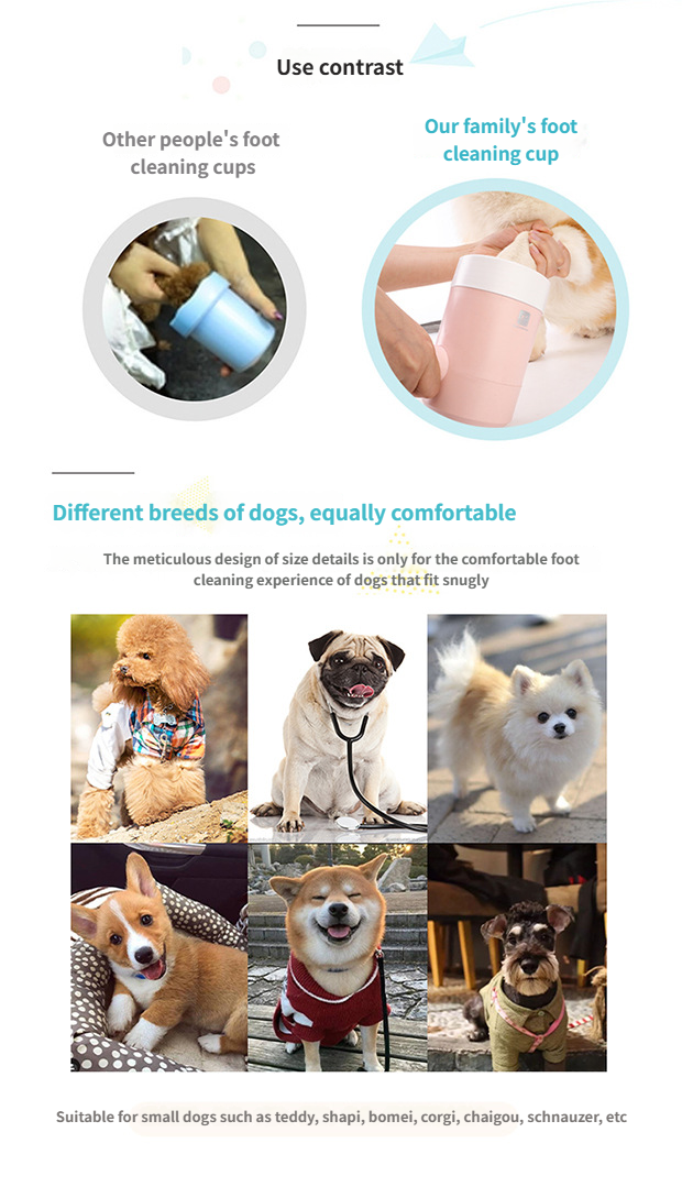 Paw Cleaner - Dog Feet Cleaner Semi-automatic Pet Foot Washing Cup for Indoor Outdoor