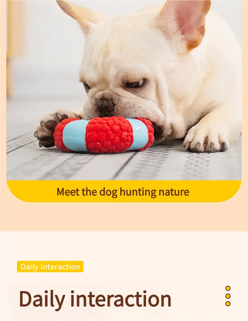 Dog toy doughnut - Interactive dog toy Sound-making toys Cute Dessert Series Chew Toy for Dog Boredom Relief