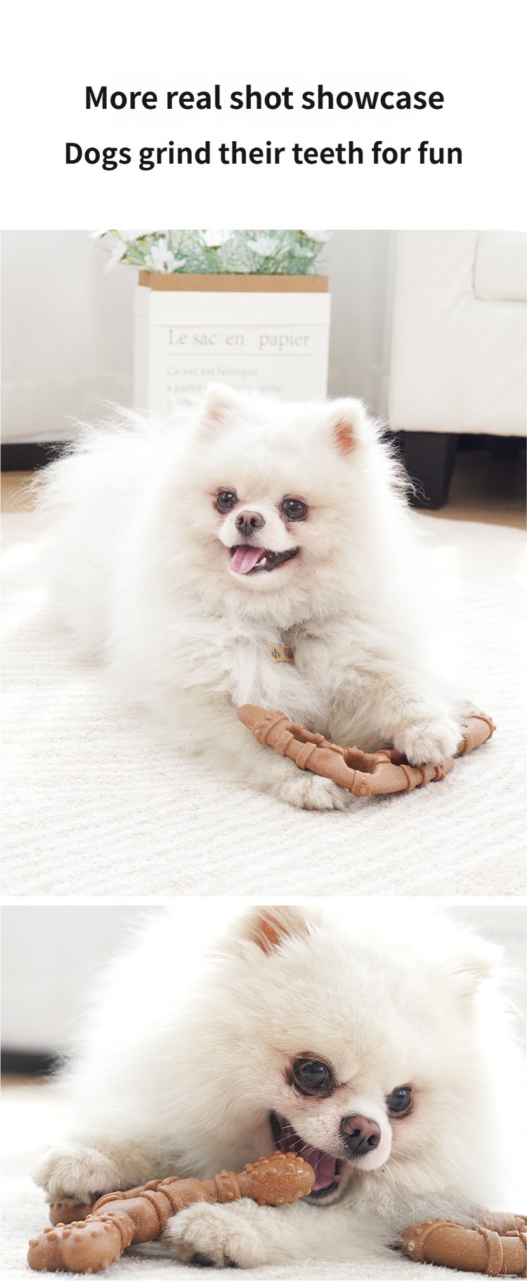 Good Toys for Teething Dogs - 4 Pack Dog Chew Toys Puppy Teething Relief for Small Medium Dogs