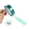 0.06mm Green PET Polyester Tape. It uses PET polyester film as the base material and is coated with high-temperature resistant silicone adhesive. With a thickness of 0.06mm, it can withstand temperatures ranging from 180℃ to 220℃.