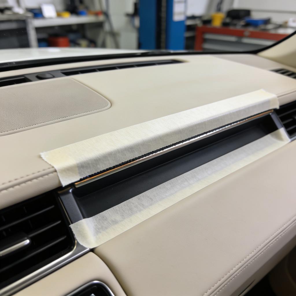 Automotive adhesive tape used for bonding car interior components like dashboard trims and door panels