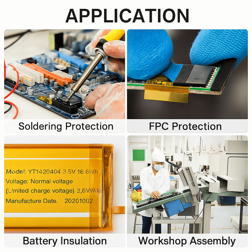 Polyimide tape Kapton equivalent insulation application