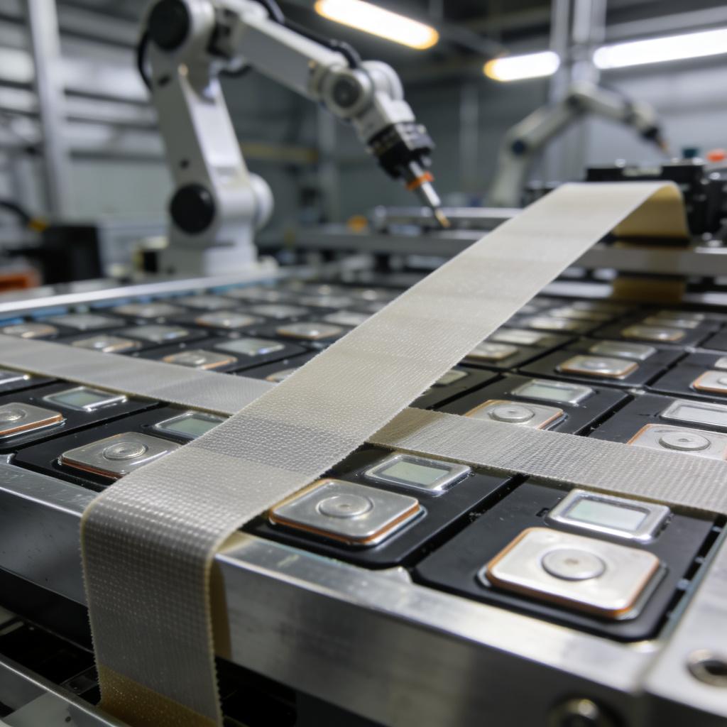 Heat-resistant automotive adhesive tape for EV battery pack bonding and insulation