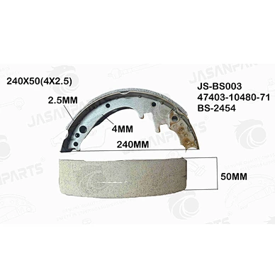 JS-BS003 47403-10480-71 BS-2454 BRAKE SHOES for TOYOTA JASANPARTS