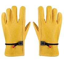 deerskin leather work gloves touch screen cycling gloves